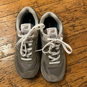 New Balance Womens 8 574 Core Classic Gray Sneakers Shoes Taupe